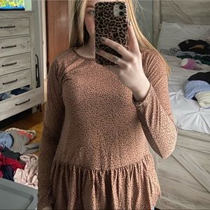 gaze cheetah print top size xs